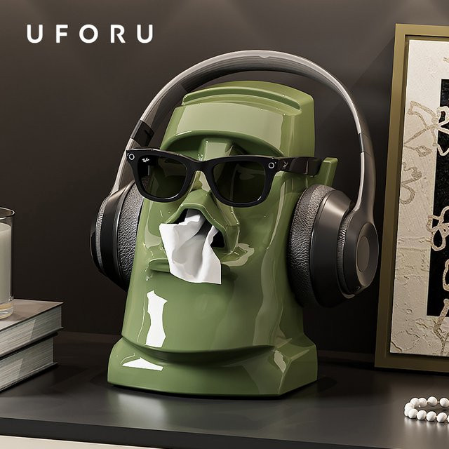 UFORU Schreibtisch-Aufbewahrungsbox in Grün, Multifunktionales Organizer-Regal für Brillen, Papiertaschentücher und Küchenzubehör - Bild 1