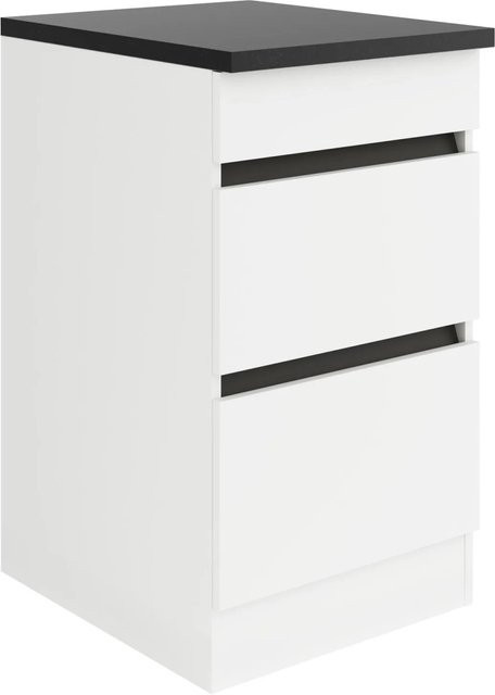 Optifit Küchen-Unterschrank Luca932 mit Auszügen in Weiß-Anthrazit, B/T/H: 50 x 60 x 88 cm - Bild 1