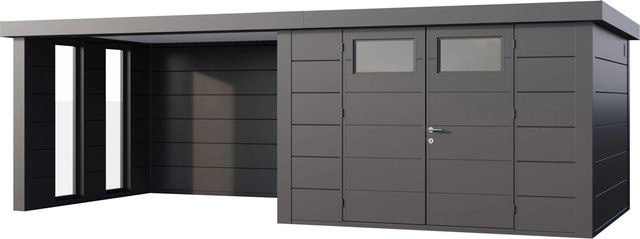 Telluria Gerätehaus Classico in Silber mit Außenmaß B: 692 cm, H: 219 cm, T: 318 cm - Bild 1