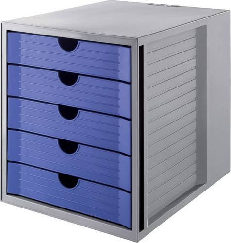 HAN Systembox Karma Schubladenbox für DIN A4, 5 Schubfächer, Grau, B: 274 mm, T: 330 mm, H: 320 mm - Bild 1