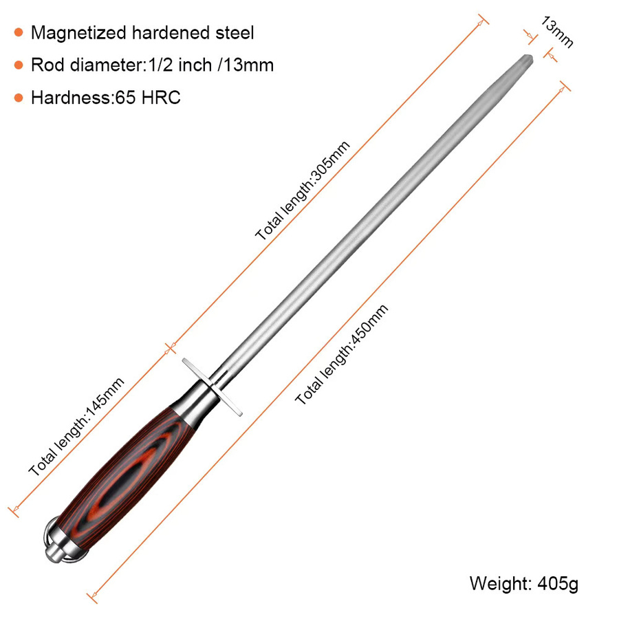 Xituo Professioneller Diamant-Messerschärfer mit Holzgriff in Silber und Multicolor, Länge: 30,5 cm - Bild 2