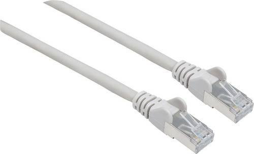Intellinet RJ45 Patchkabel CAT 6 S/FTP Ethernet LAN Kabel Grau, Länge: 0,25 m - Bild 1