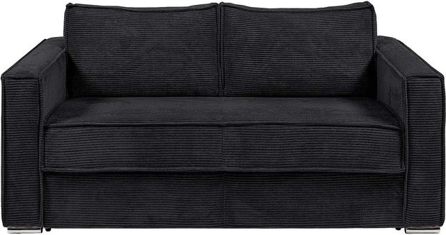 Vente-unique Schlafsofa Loreto Schwarz mit Polsterung und 160x200 cm Liegefläche - Bild 1