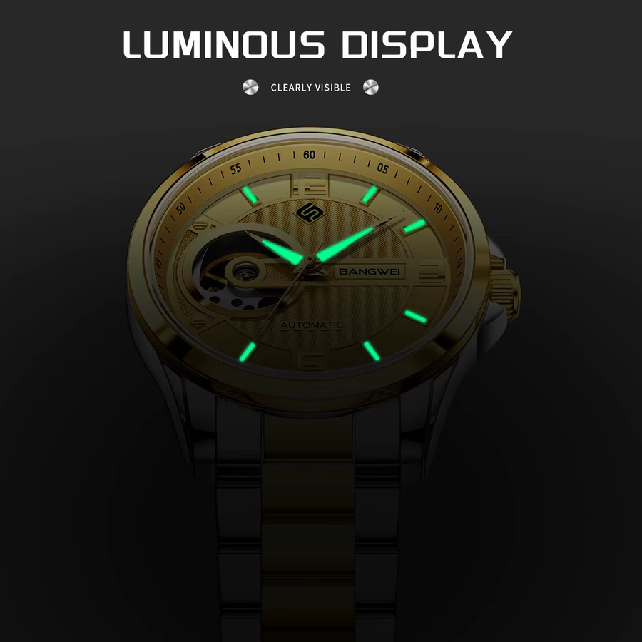LIGE Armbanduhr Automatik, Edelstahl, Blau, Herren - Bild 3
