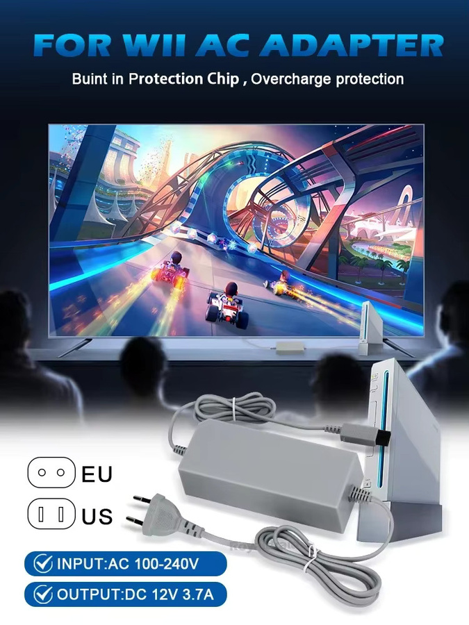Hayoumon AC-Netzteilkabel mit EU-Stecker für die Wii Spielkonsole - Bild 4