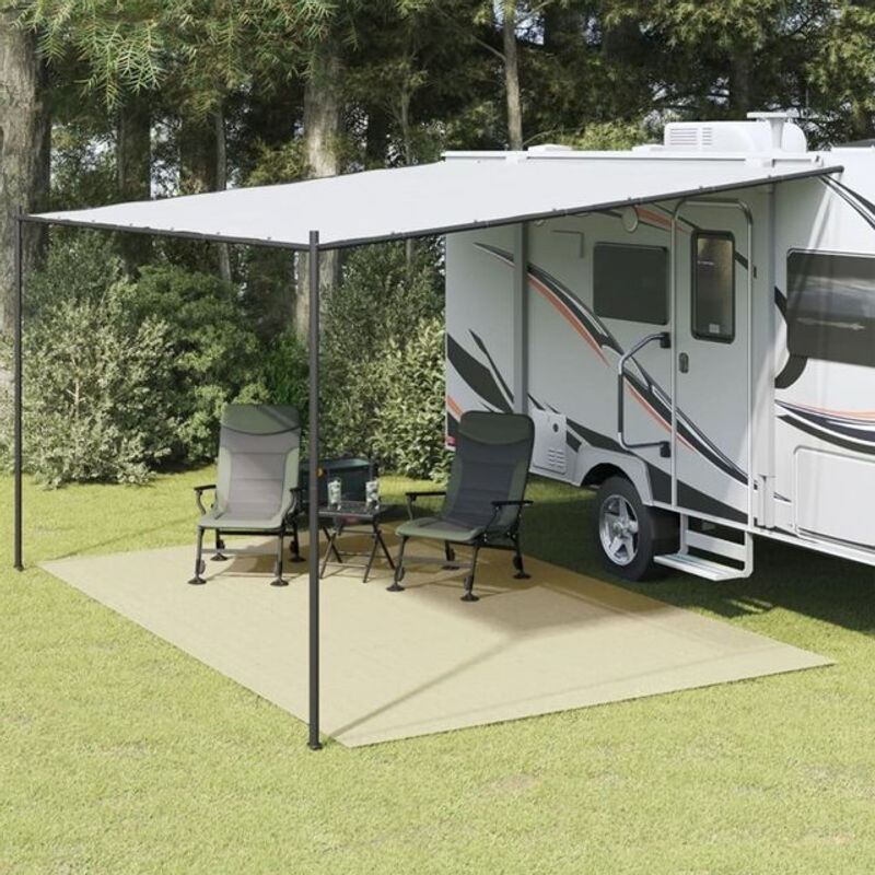vidaXL Zeltteppich Beige aus Polyester und PVC-Schaum, Rechteckig, B: 500 cm x T: 300 cm - Bild 1