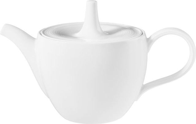 Seltmann Weiden Teekanne Beat aus Porzellan, Weiß, 1,3 Liter - Bild 1