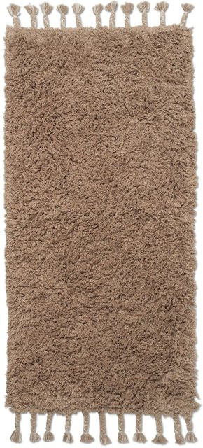 Ferm Living Amass Teppich in Beige und Braun mit Fransen, handgetuftet aus Baumwolle - Bild 1