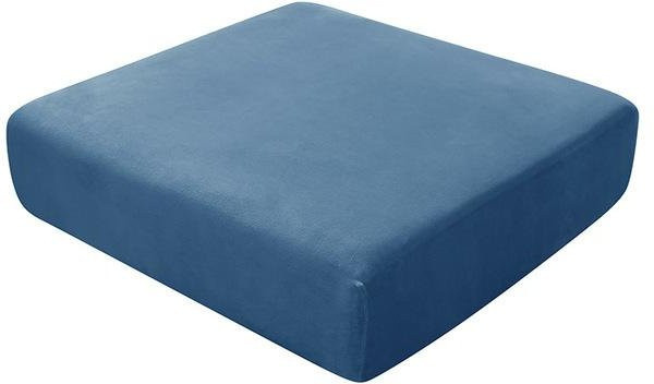 Waschbarer Sofa Sitzkissenbezug aus weichem Samtstoff in Königsblau, elastischer Stretch-Bezug für Zweisitzer - Bild 1
