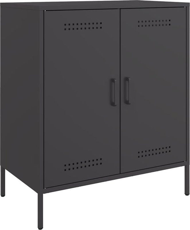 Vidaxl Sideboard Industrial aus Stahl in Schwarz B/T/H: 68 x 39 x 79 cm - Bild 1