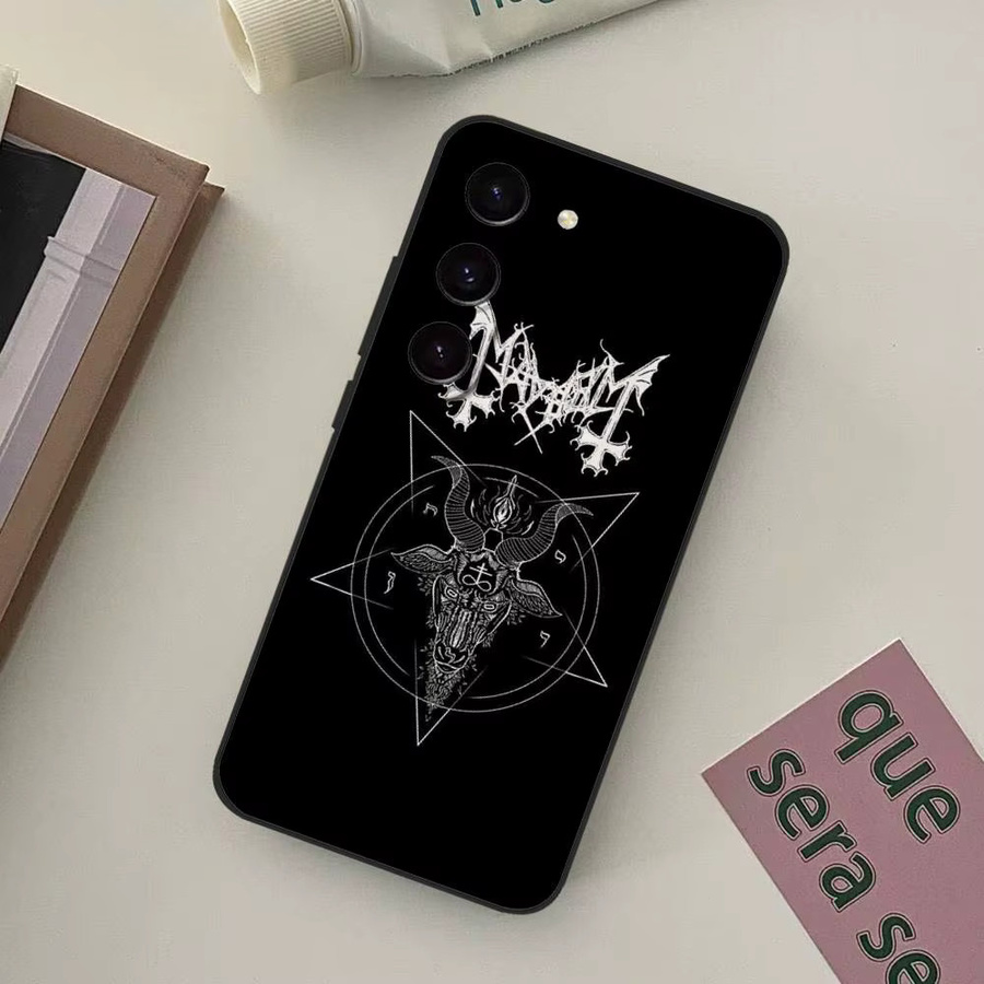 Demonic Satanic Soft Cover Handyhülle für Samsung Galaxy S21 S22 S23 S24 S25 S26 Ultra FE Plus 5G A52S in Schwarz - Bild 4