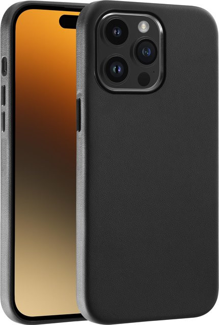 Vivanco Mag Classic Cover Handyhülle für iPhone 15 Pro Max mit Magnetic Wireless Charging Support, schwarz - Bild 1
