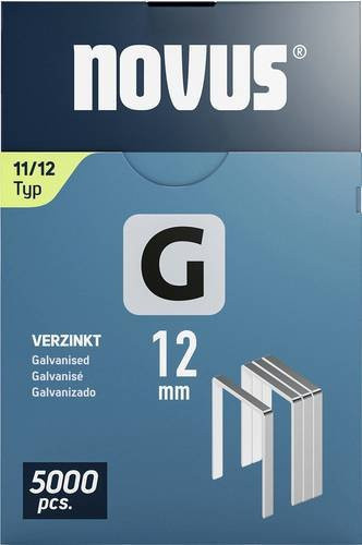 Novus Tools Flachdrahtklammern Typ 11 in Silber, galvanisiert, L x B: 12 mm x 10,6 mm - Bild 1
