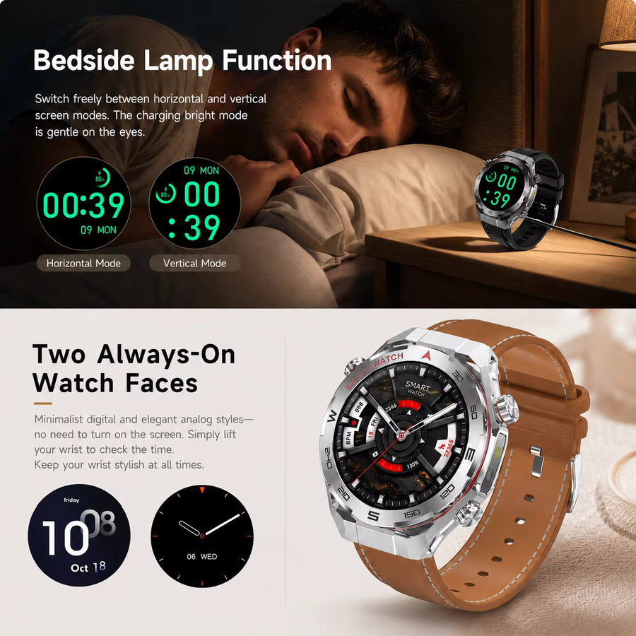 rollstimi Smartwatch, Herren, Schwarz, Silikon, GPS, Bluetooth - Bild 6