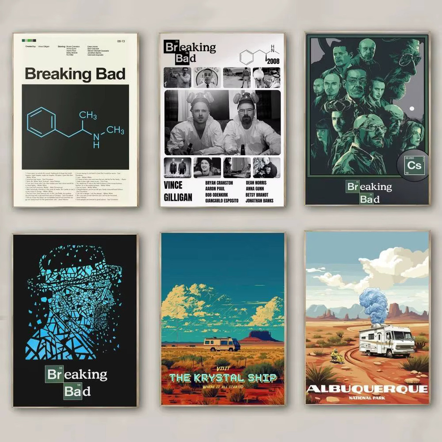 Breaking Bad Klassische Verbrechen TV Poster Druck als Wandkunst für dein Wohnzimmer oder Schlafzimmer in Mehrfarbig - Bild 2