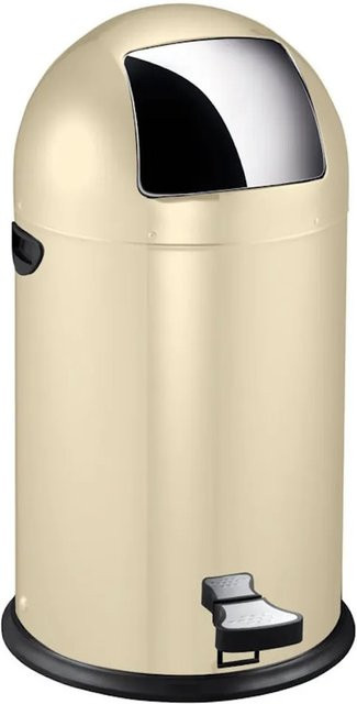 PROREGAL Abfalleimer mit Fußpedal und verzinktem Inneneimer, 33 Liter, Creme/Beige, Höhe: 70 cm, Durchmesser: 35 cm - Bild 1