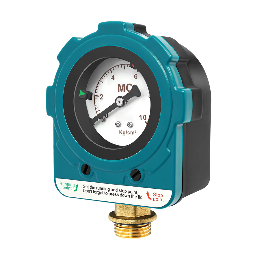 Bymaocar Pumpendruckschalter 1,5KW IP65 Blauer Pumpendruckregler für Tauchpumpen und Strahlpumpen - Bild 5