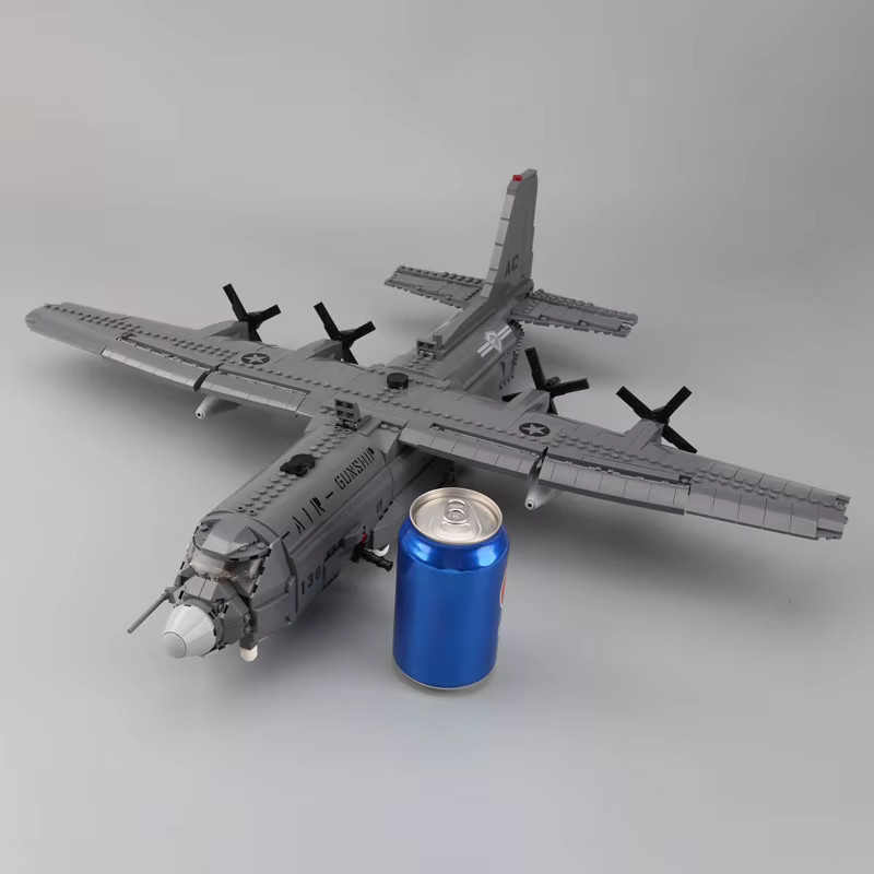 MEOA US Military AC-130 Luft Kanonenboot, Bausteine, Flugzeug Modell - Bild 2