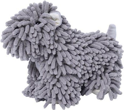 Home Textile Star Chenille Handtuch in Welpenform aus weichem Mikrofasertuch, grau - Bild 1