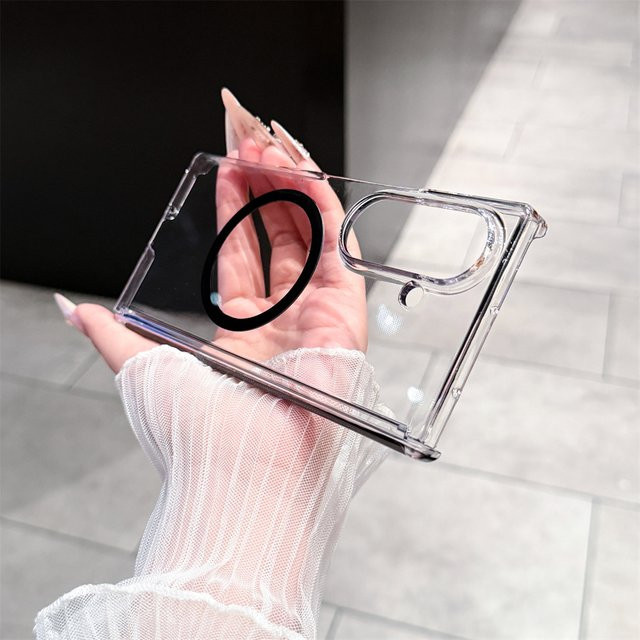 Transparente MagSafe-kompatible Ultradünne Schutzhülle für Samsung Galaxy Z Fold 6 und Galaxy Z Fold 7 mit magnetischer kabelloser Ladefunktion - Bild 1