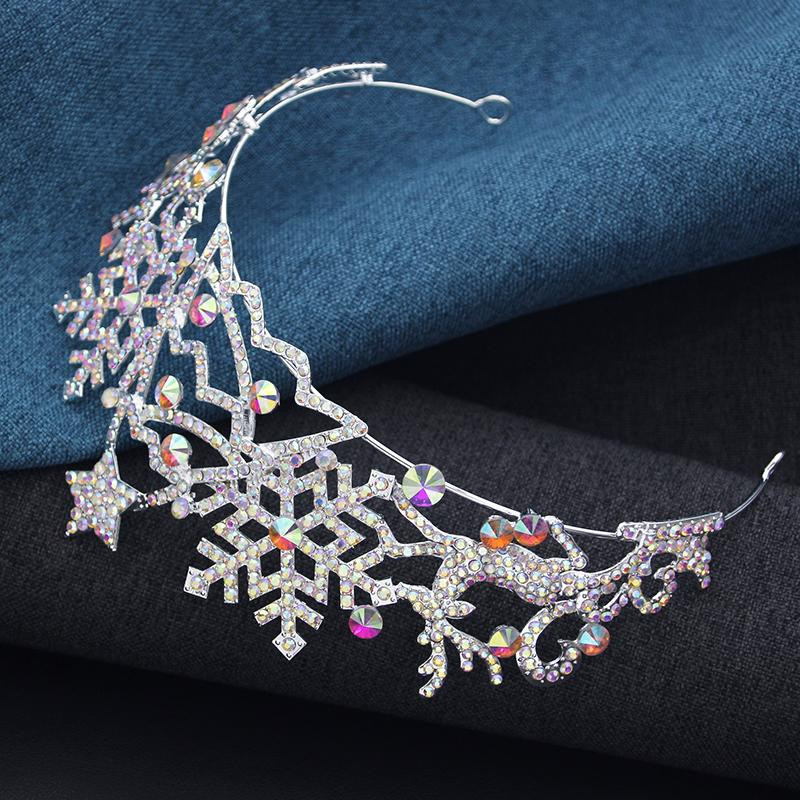 YIRAN Jewelry Tiara Stirnband, Zinklegierung, Bunt, Kristall, Damen - Bild 1