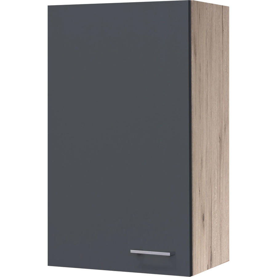 Flex-Well Küchen-Oberschrank Morena in Basaltgrau-San Remo Eiche, B/H/T: 50 x 89 x 32 cm - Bild 2