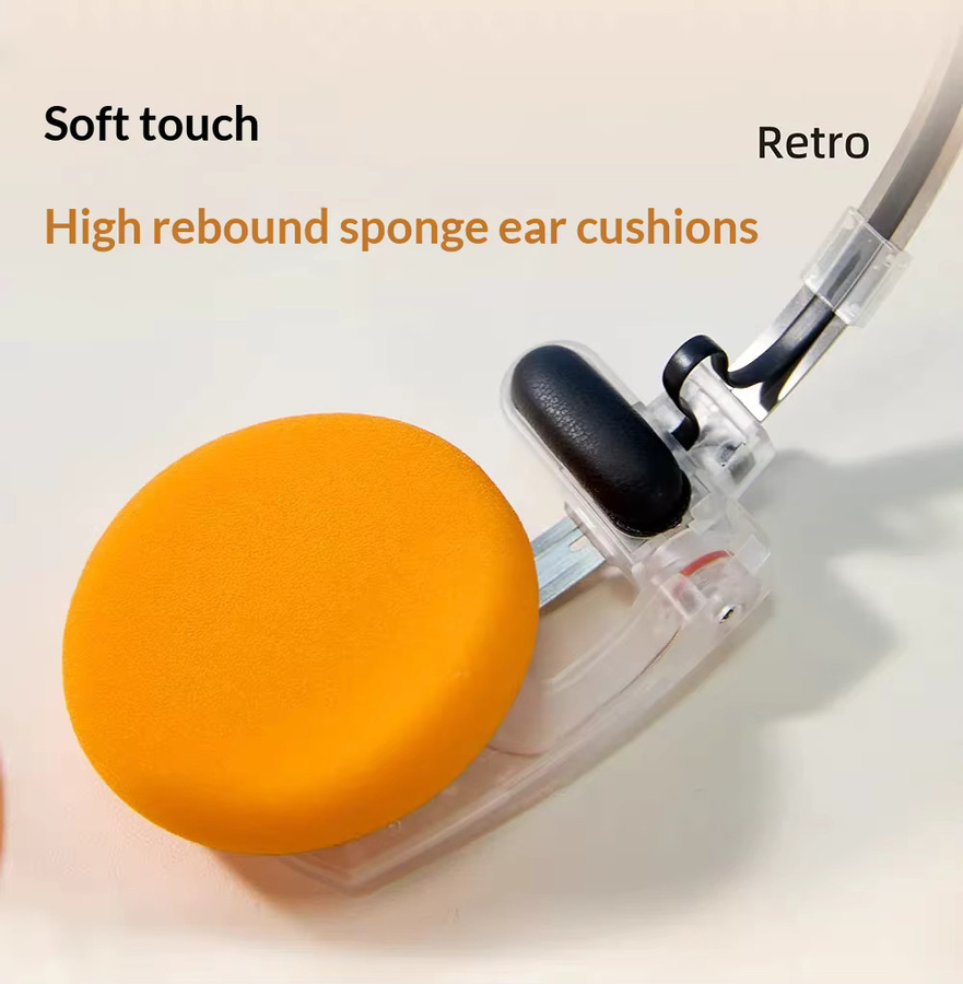 WhatPlus RETRO R3 Bluetooth On-Ear Kopfhörer mit 40mm dynamischem Treiber in Silver und Orange - Bild 3