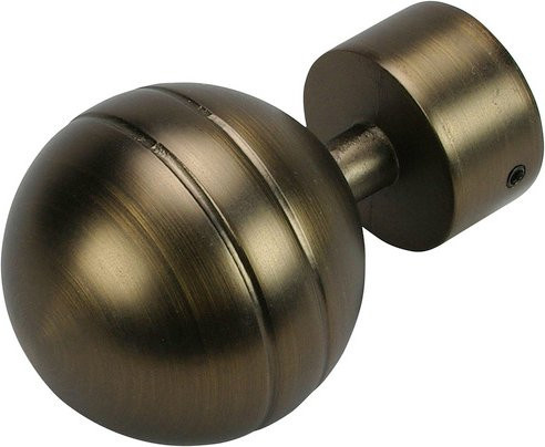 LIEDECO Endstück Kugel aus Metall in Bronzefarben und Braun - Bild 1