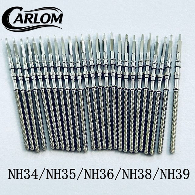 Carloms Kronenstamm für NH-Uhrwerk, Edelstahl, Silber, Unisex - Bild 1