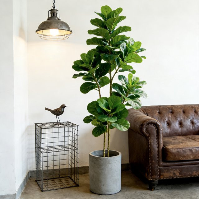 Künstliche Ficus-lyrate-Pflanze von Kmitang in Grün, Höhe: 64 bis 122 cm - Bild 1
