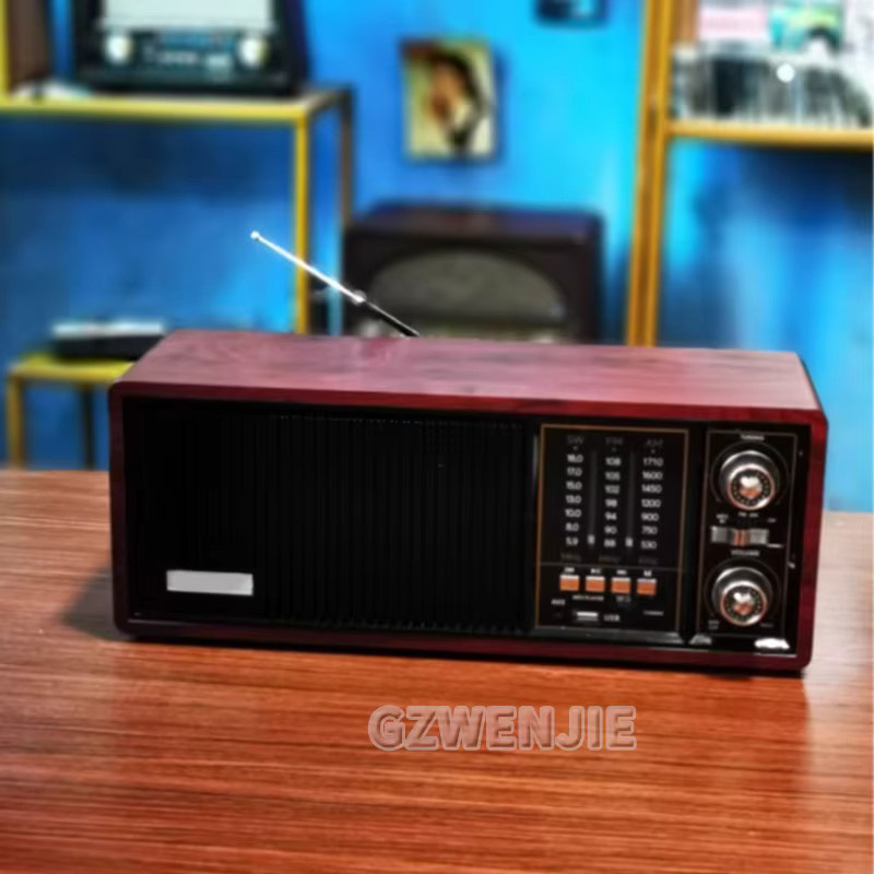 Retro Home Bluetooth Radio mit USB-A und MP3-Funktion in Schwarz und Braun - Bild 3