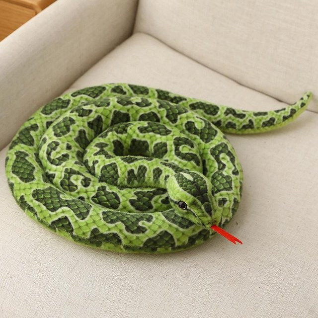 Yiran Health & Beauty Riesenschlangen Plüschtier, Goldener Python, Stofftier - Bild 1