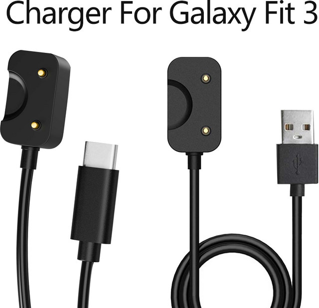 Samsung Ladegerät USB-C, Schwarz, für Galaxy Fit 3 SM-R390 - Bild 1