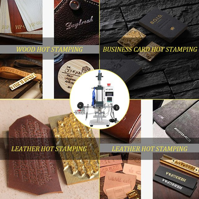 Pneumatische Heißprägemaschine in Silber für Leder, Papier und Holz in Industriequalität - Bild 1