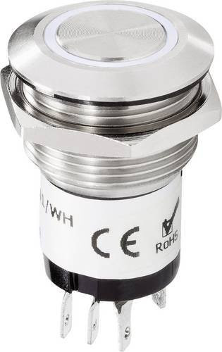 Renkforce RF-4707814 Klingeltaster 1-fach aus Edelstahl in Weiß und Silber, 24V DC/2A oder 24V AC/1A - Bild 1