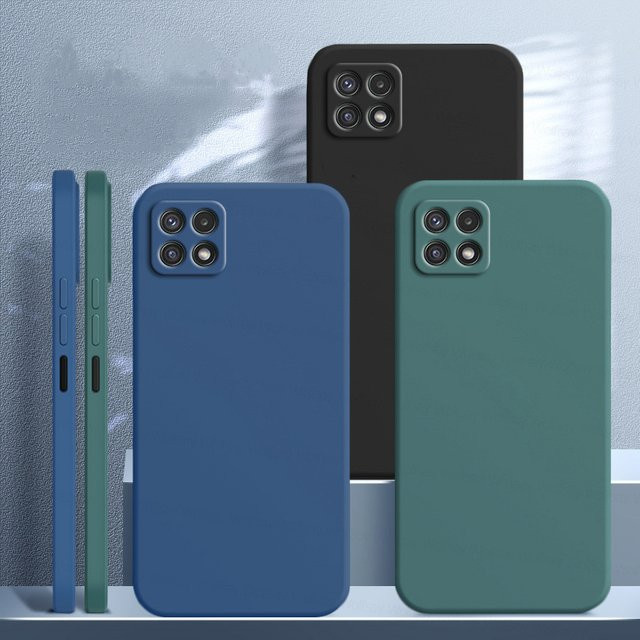 Stoßfeste Silikon Handyhülle für Samsung Galaxy A22 5G in Grün - Bild 1