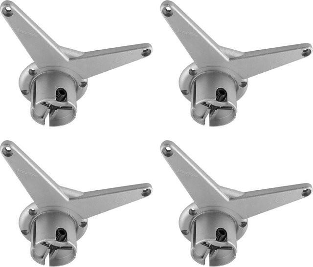 vasalat Set Camar Tischbeinbefestigung oben für Tischbeine Ø 60 mm aus Aluminium in Silber, 4 Stück - Bild 1