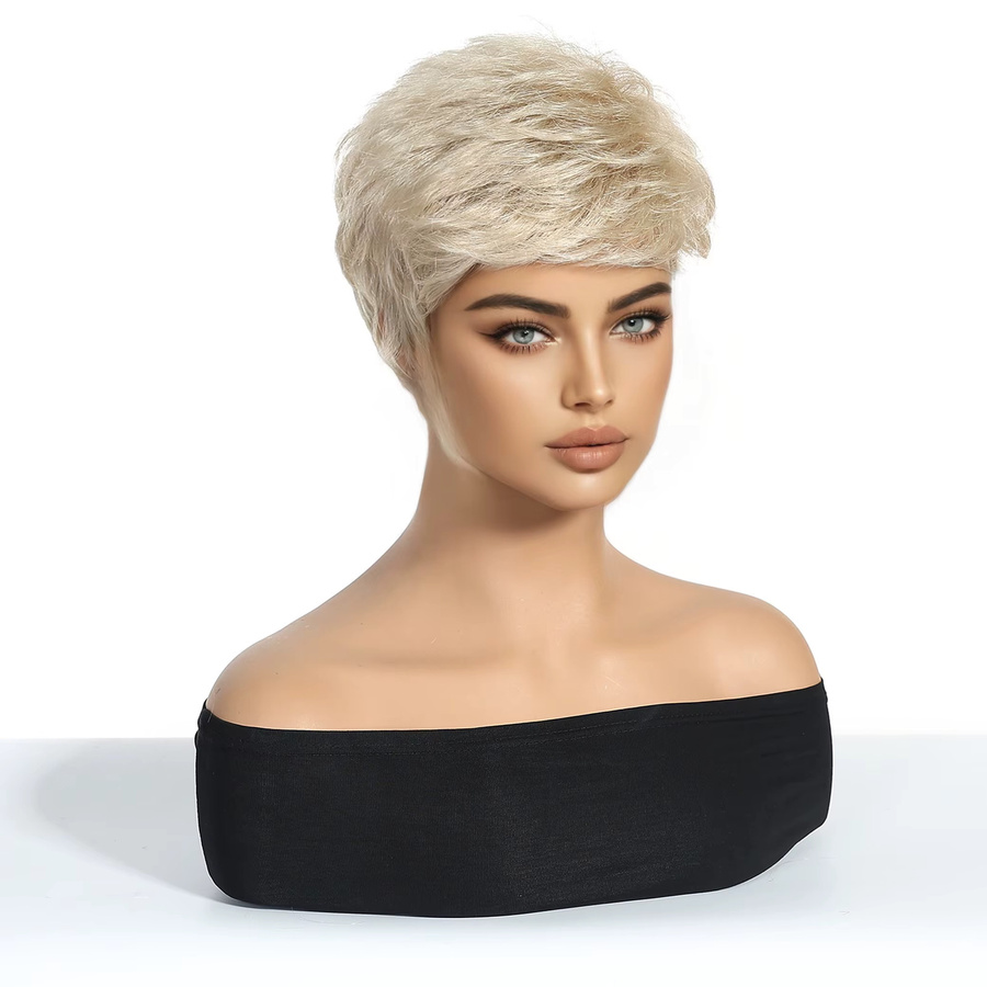HENRY MARGU Blonde Kurzhaar-Perücke, Pixie-Schnitt, Damen - Bild 2