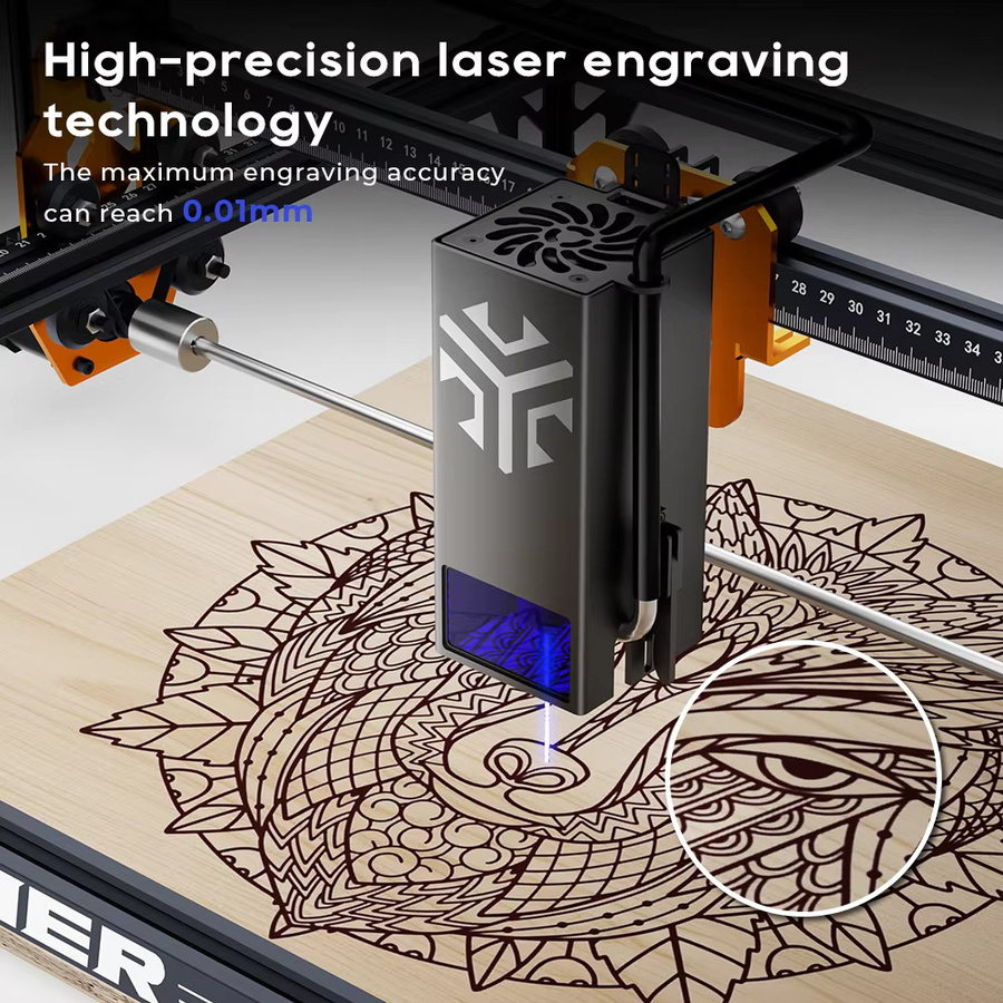 ACMER Laserkopf-Upgrade-Kit 10/20W für Blue Diode CNC P1 S Pro Lasergravur- und Schneidemaschinen zur Bearbeitung von Sperrholz, Acryl und Leder - Bild 3