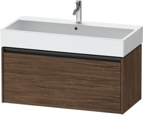 Duravit Waschtischunterschrank Ketho.2 in Nussbaum dunkel mit 1 Auszug, wandhängend, B/T: 98,4 x 46 cm - Bild 1