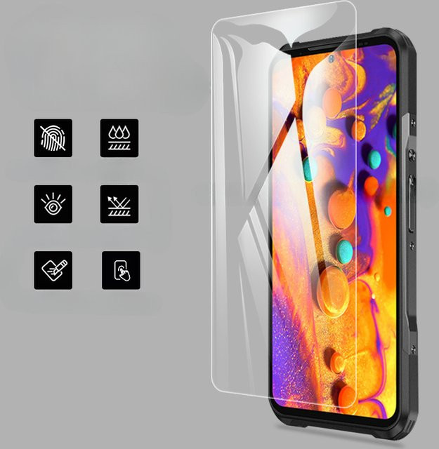 DOOGEE Displayschutzfolie aus gehärtetem Glas für Doogee V20 und V20S, transparent, 2.5D Schutzfolie - Bild 1