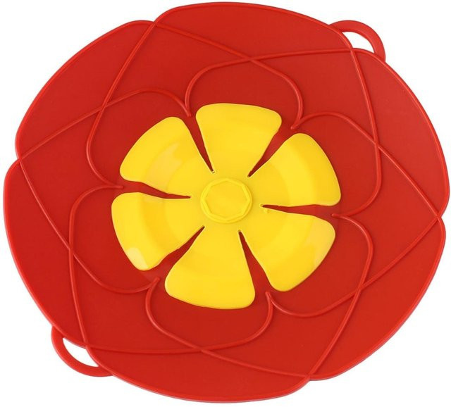 AVE Überkochschutzdeckel aus Silikon in Rot - Bild 1