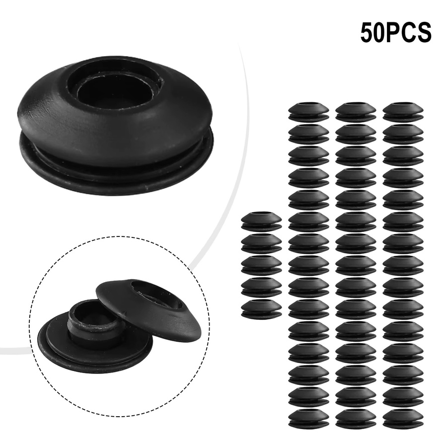 VIBRATITE Kunststoff-Ösen-Set aus Nylon in Schwarz für Planen, Solarabdeckungen und Poolverschlüsse - Bild 2