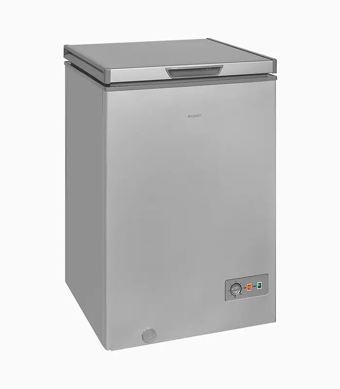 Exquisit GT100-330E Gefriertruhe in Silber mit manuellem Abtaugen - Bild 1