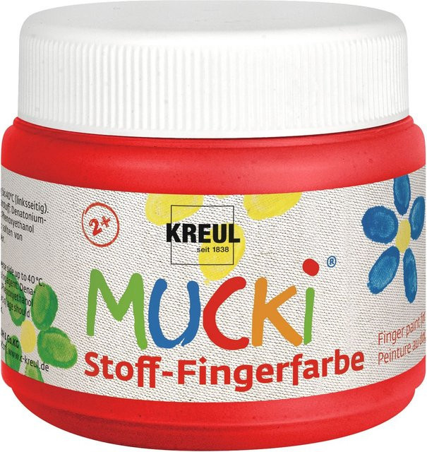 MUCKI Stoff-Fingerfarbe, Rot, 150 ml - Bild 1