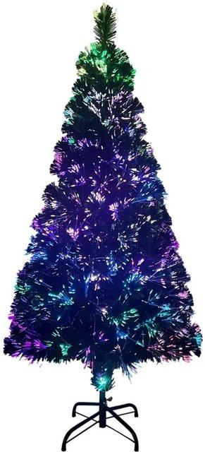 vidaXL Künstlicher Weihnachtsbaum aus Glasfasern und PVC in Grün mit Ständer, Höhe: 120 cm - Bild 1