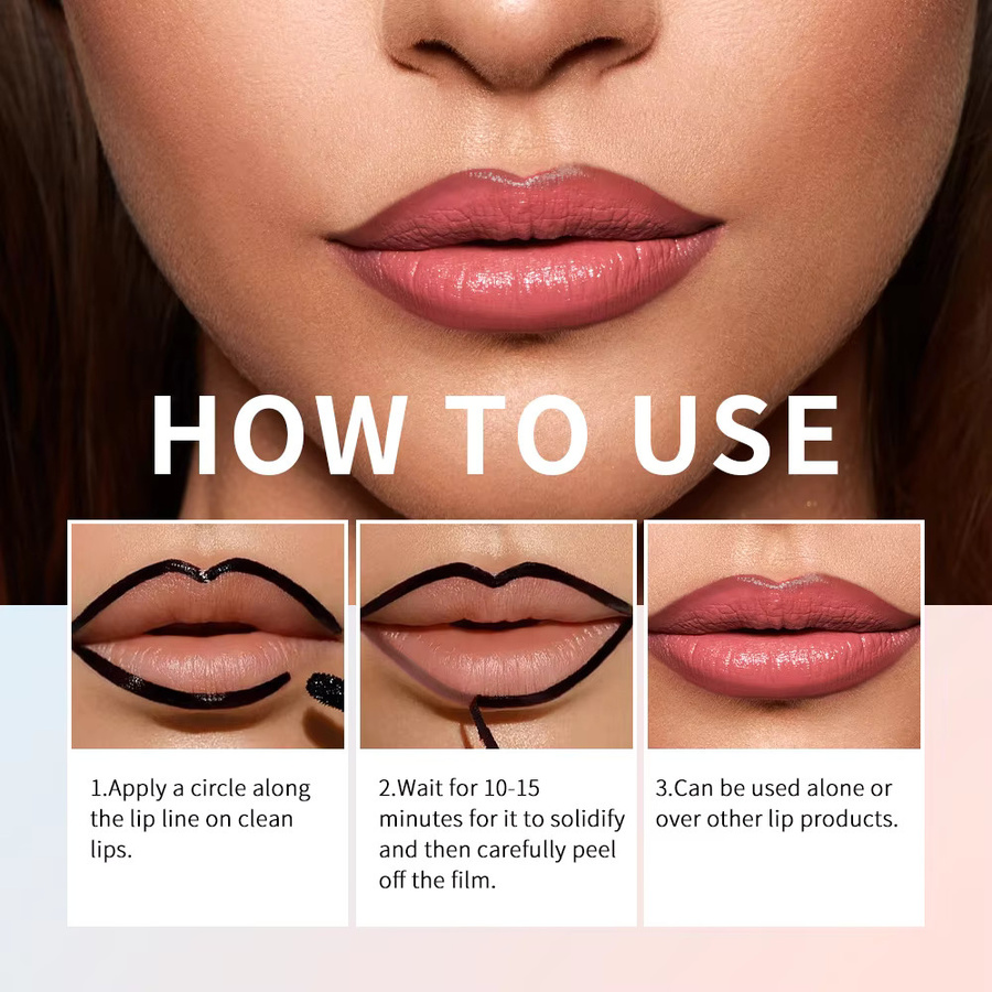 ibcccndc Lip Liner Peel Off Tattoo, Braun, Matt - Bild 5