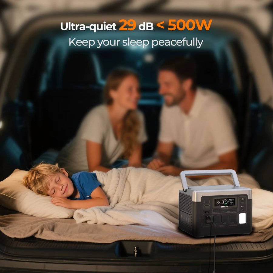 OUKITEL P1000E Plus Tragbares Kraftwerk in Grau mit 1800 W Ausgangsleistung und 1024 Wh LiFePO4 Kapazität für Outdoor, Camping und Backup Power - Bild 4