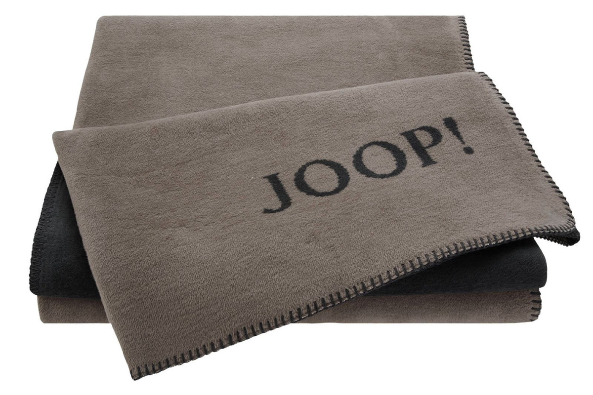 JOOP! Uni-Doubleface Bettwäsche Set Reversibel in Schwarz und Grau aus Baumwolle und Polyacryl - Bild 1
