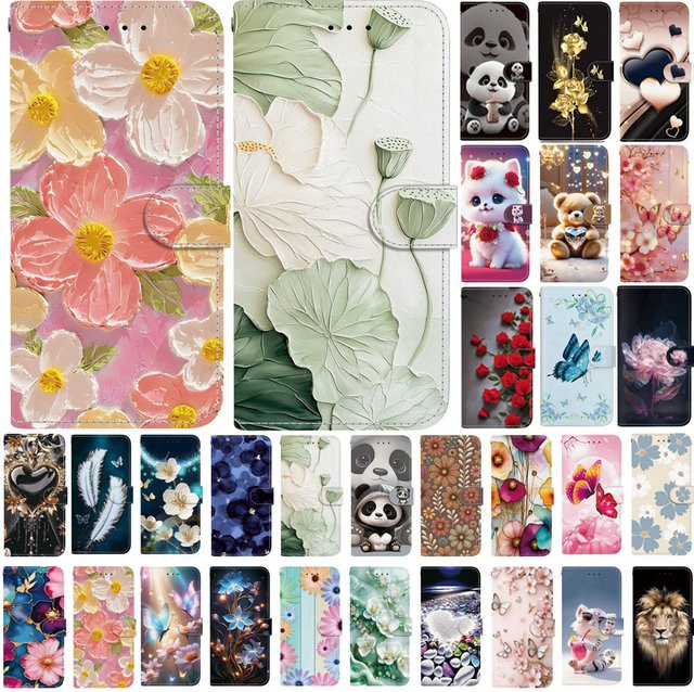 Xiaomi Poco X8 Pro Handyhülle mit Cartoon Panda Design aus Leder als Brieftaschen-Cover, Multicolor - Bild 1